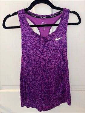 Nike Purple Dri-FIT Patterned Racerback Tank